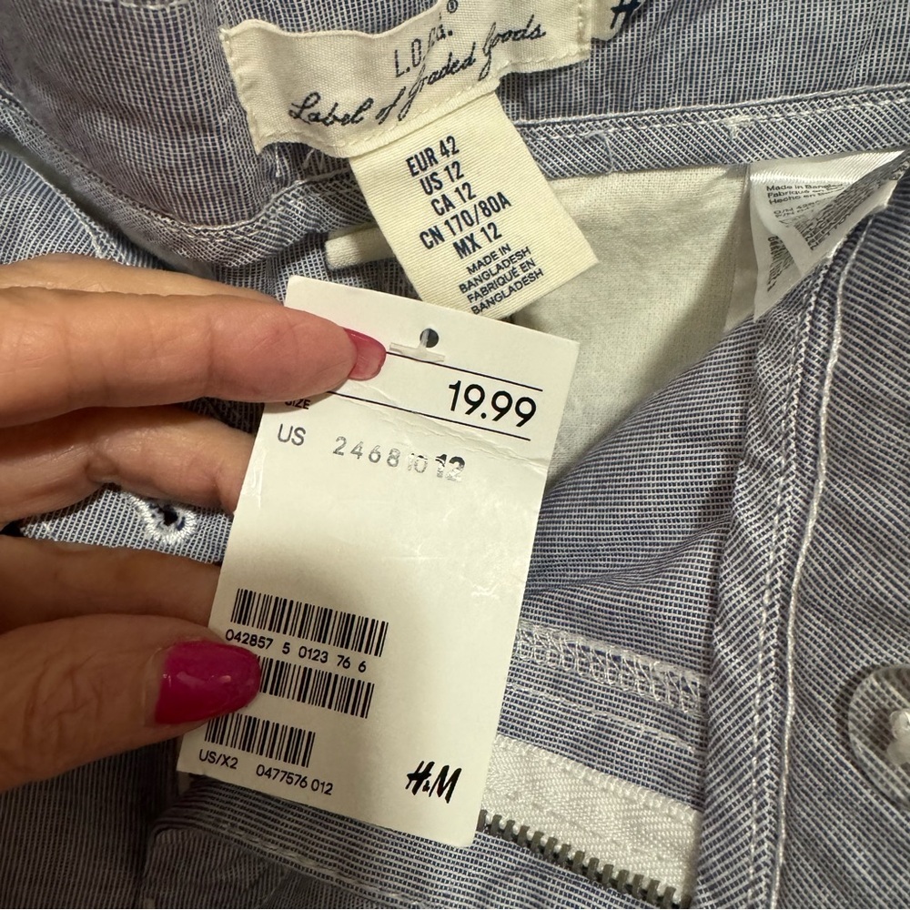 L.O.G.G - Label of Graded Goods - light Blue Shorts - NWT, size 12 - Picture 4 of 5